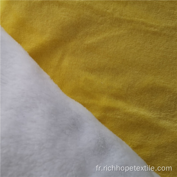 Tissu de flanelle solide teint par double face en polyester